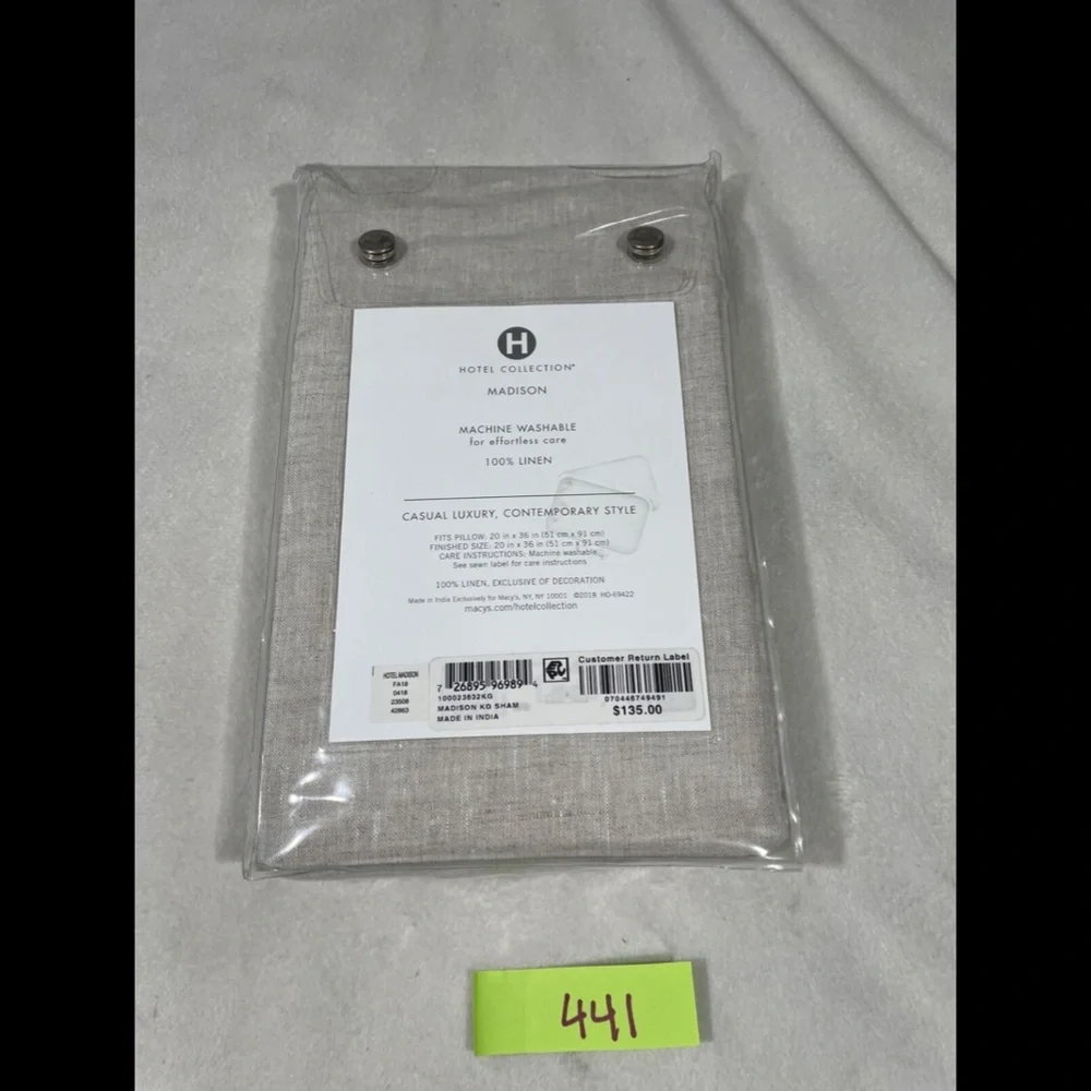 NIB Hotel Collection Madison‎ Linen (1) King Sham